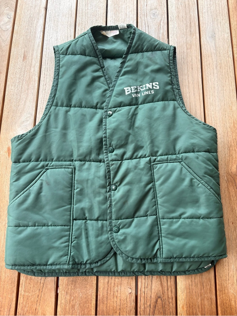 Men’s Vintage Green Workwear Puffer Vest